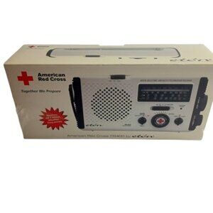Red Cross Eton FR400 Water Resistant AM FM TV1 2 Weather Radio Receiver New